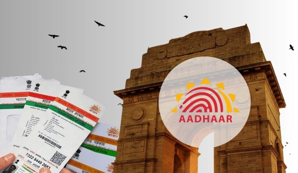 aadhaar enrollment or biometric scan center image from official uidai or government source
